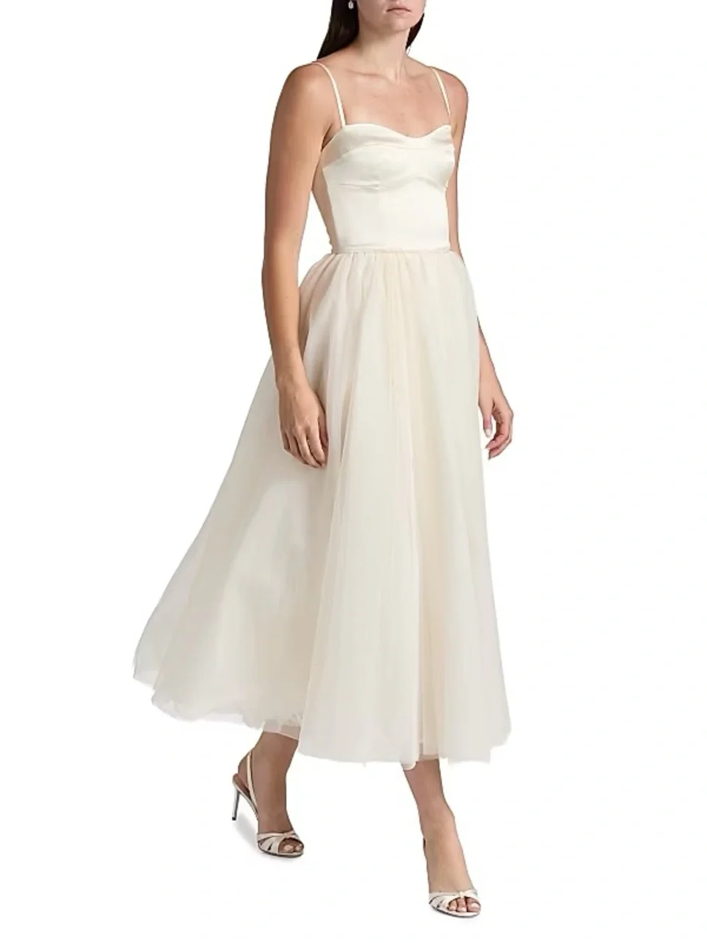 Reformation Strapless Ivory Tulle Gown - Picture 3 of 5